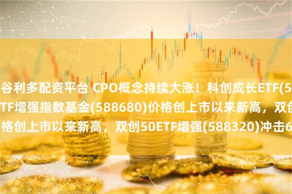 谷利多配资平台 CPO概念持续大涨！科创成长ETF(588110)、科创100ETF增强指数基金(588680)价格创上市以来新高，双创50ETF增强(588320)冲击6连阳